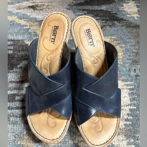 Born Black Sandals with Criss-Cross Straps